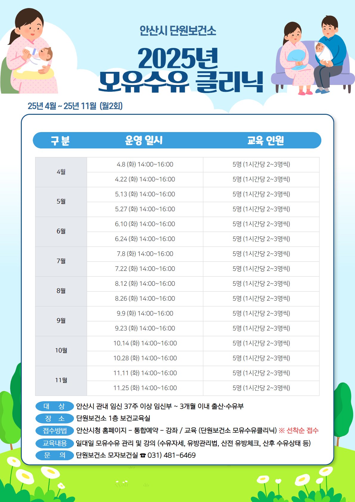 2025년 단원보건소 모유수유 클리닉(4월) 썸네일 이미지 1